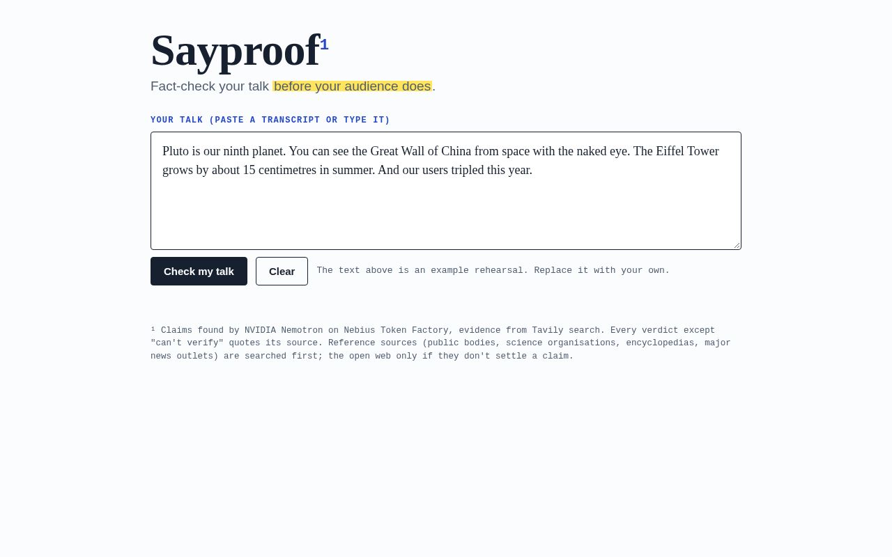 Preview of Sayproof