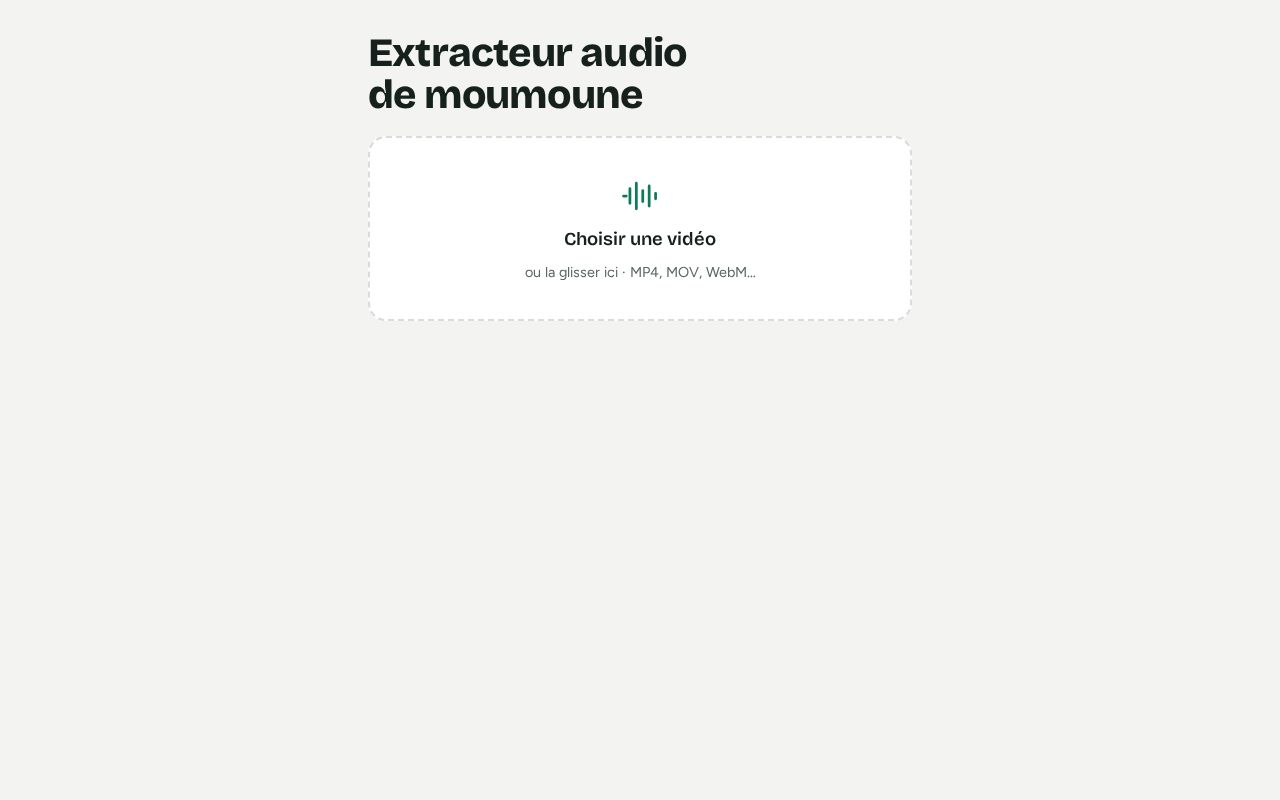 Preview of Extracteur audio de moumoune