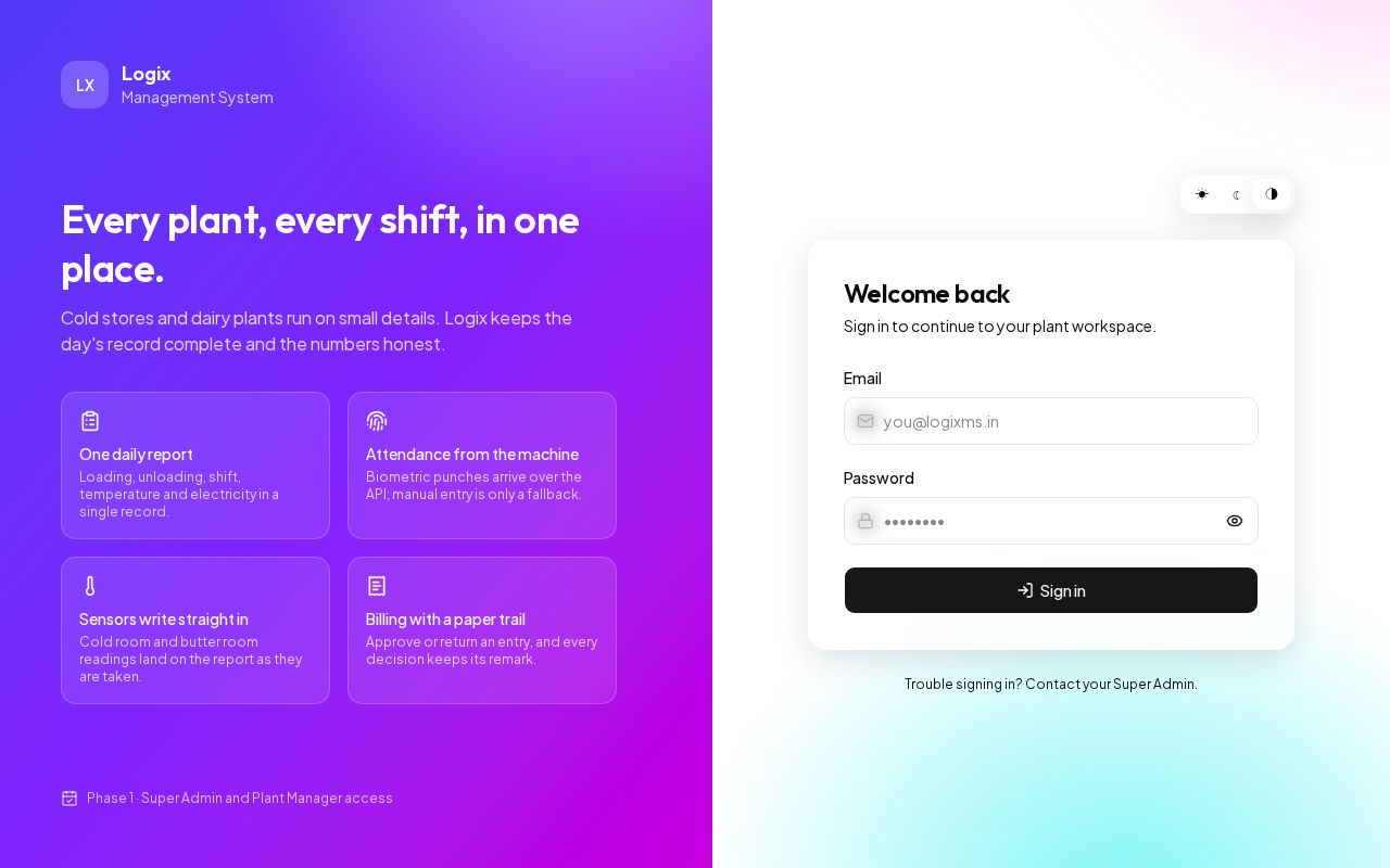 Preview of Logix Management System