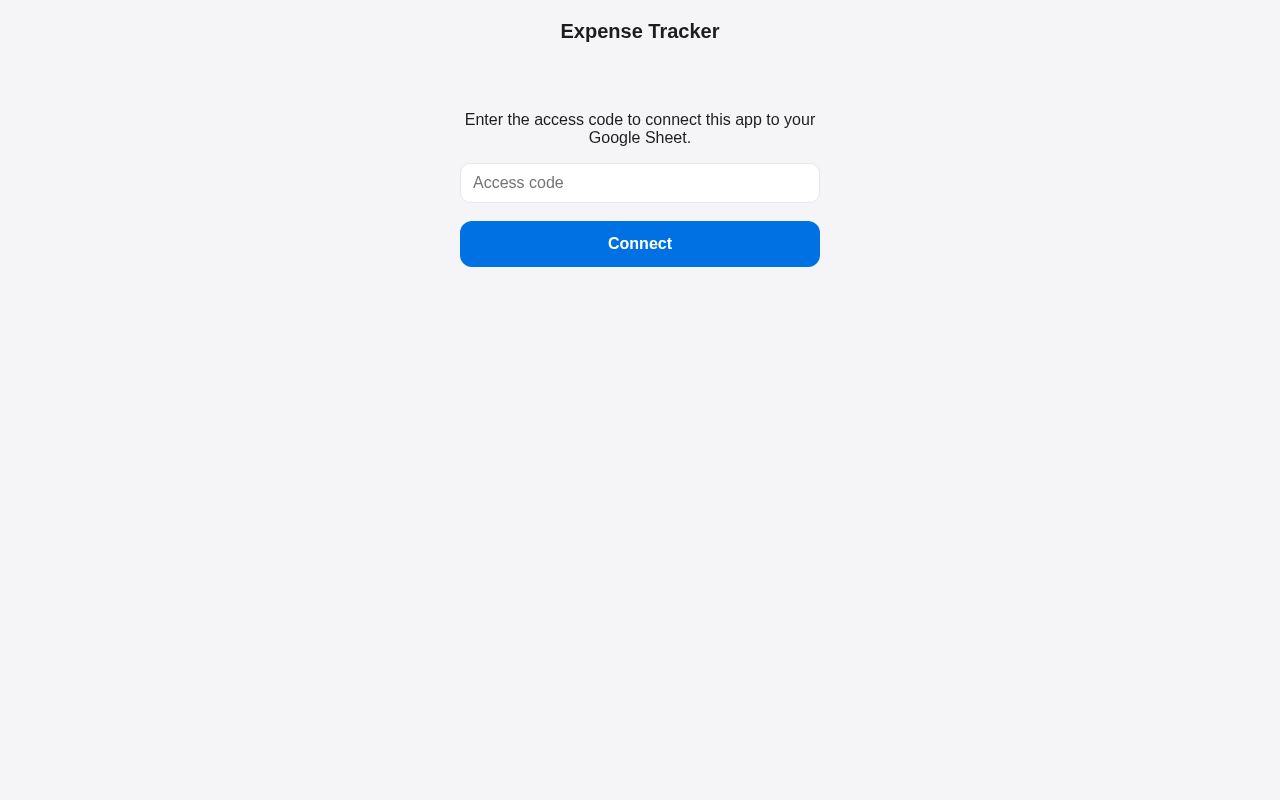 Preview of Expense Tracker