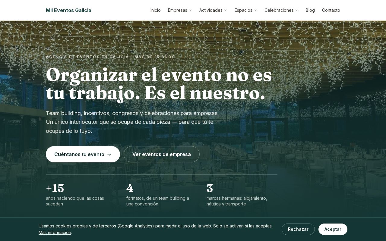 Preview of web de mil eventos teambuilding galicia