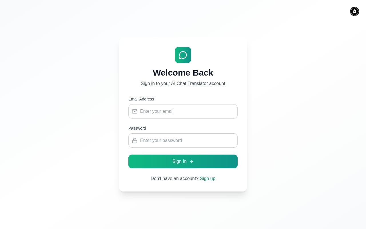 Preview of AI Chat Translator - Real-time Multilingual Messaging App