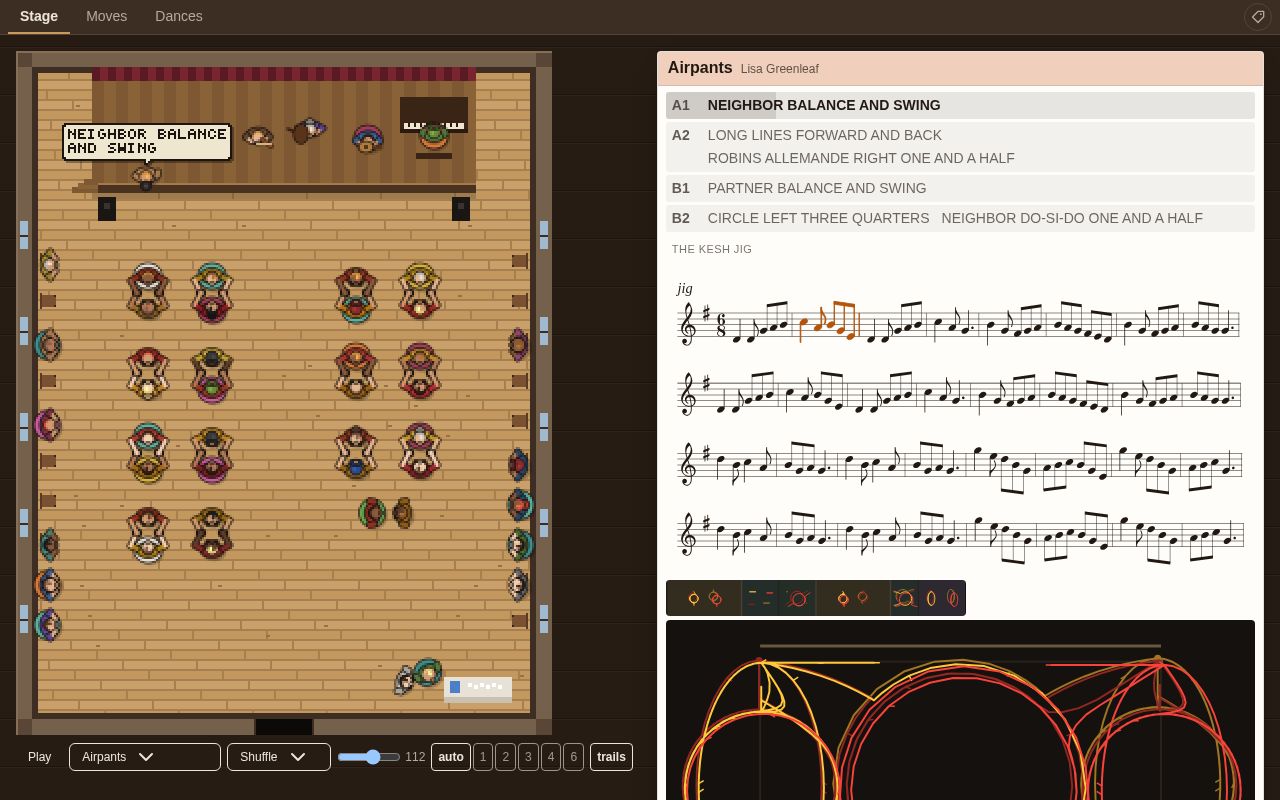 Preview of Contra dance simulator and caller workbench
