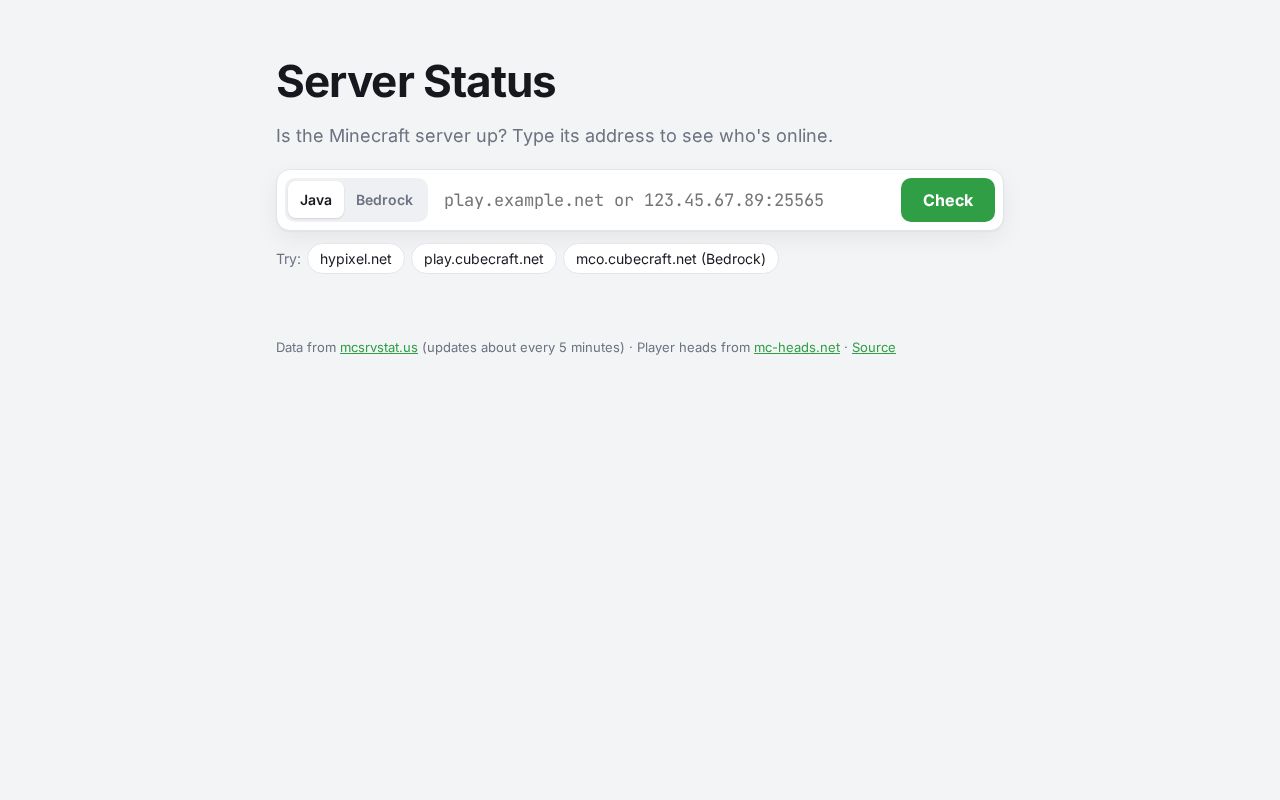 Preview of ServerStatus