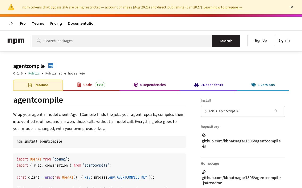 Preview of Agentcompile Js