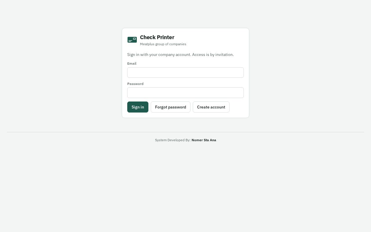 Preview of Meatplus Check Printer