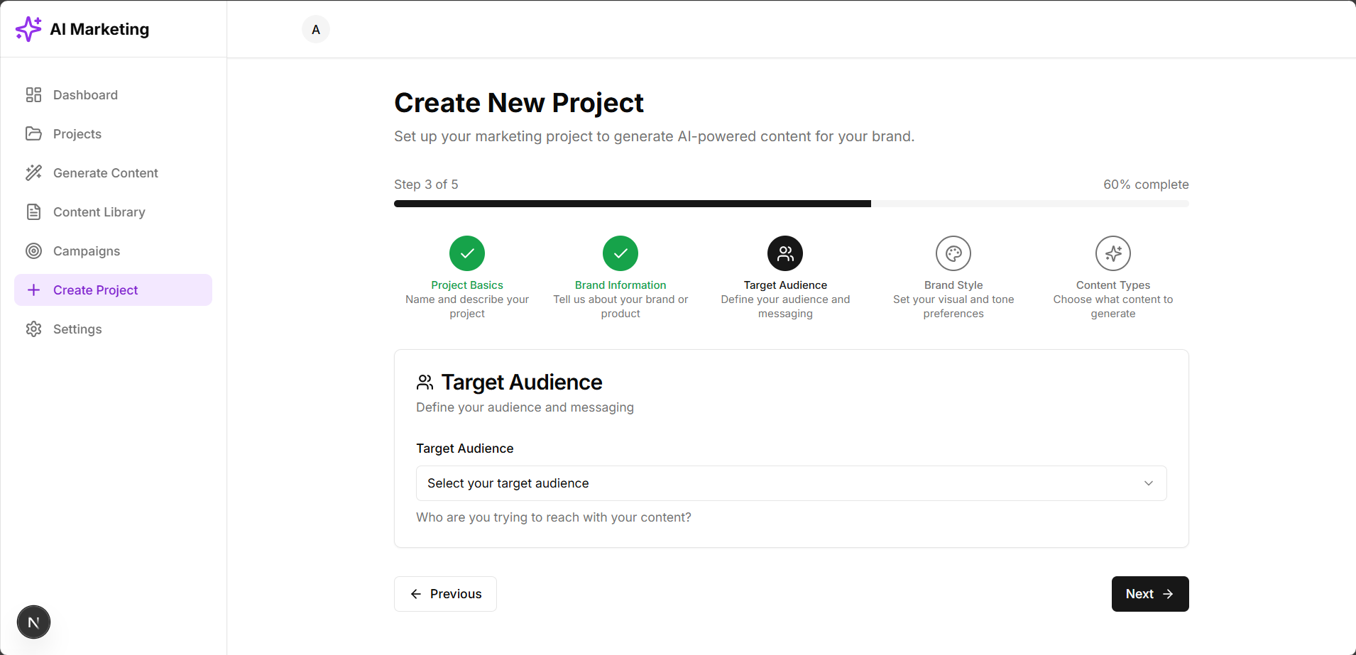 Preview of AI Marketer