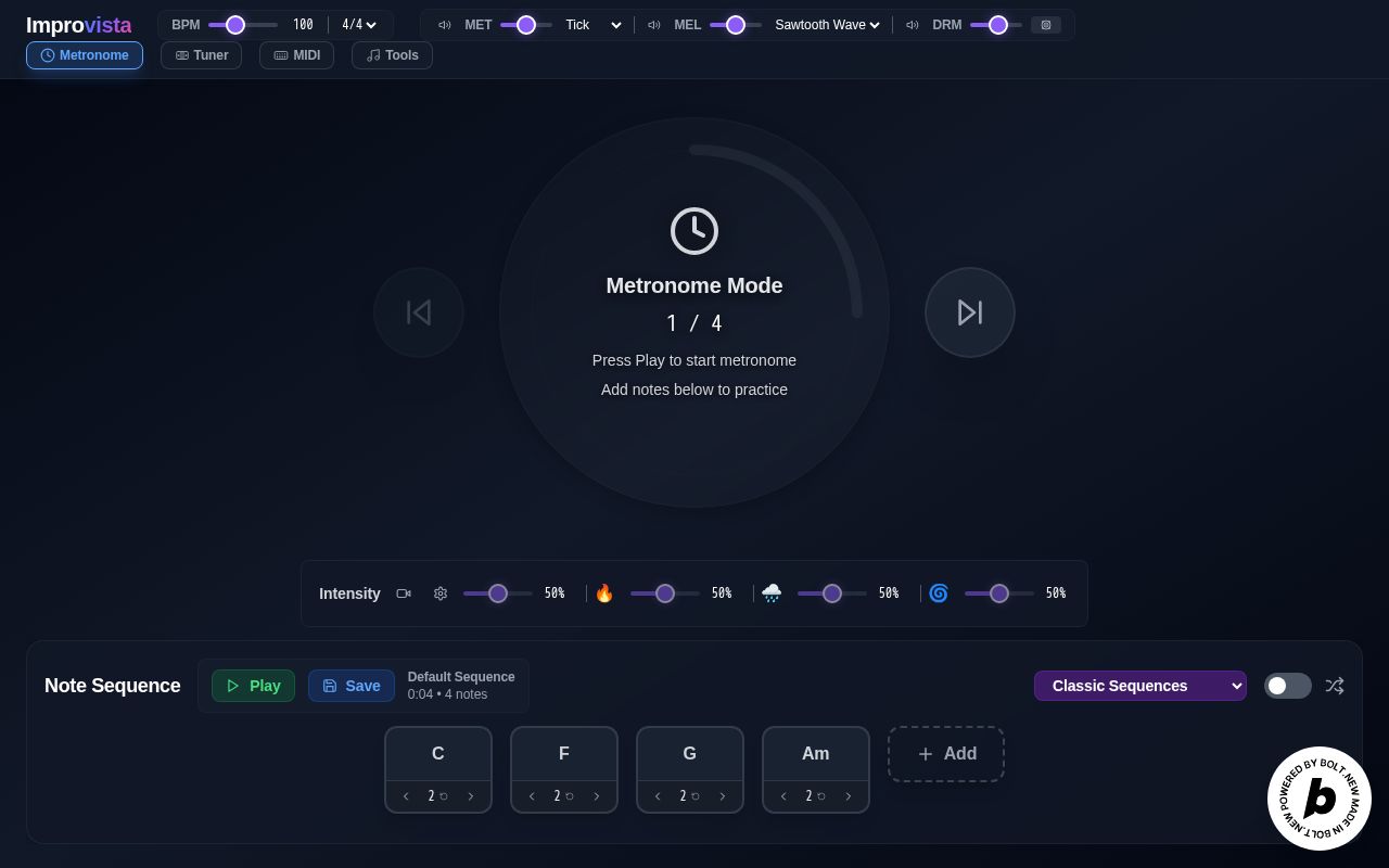Preview of Improvista - Music improvisation buddy