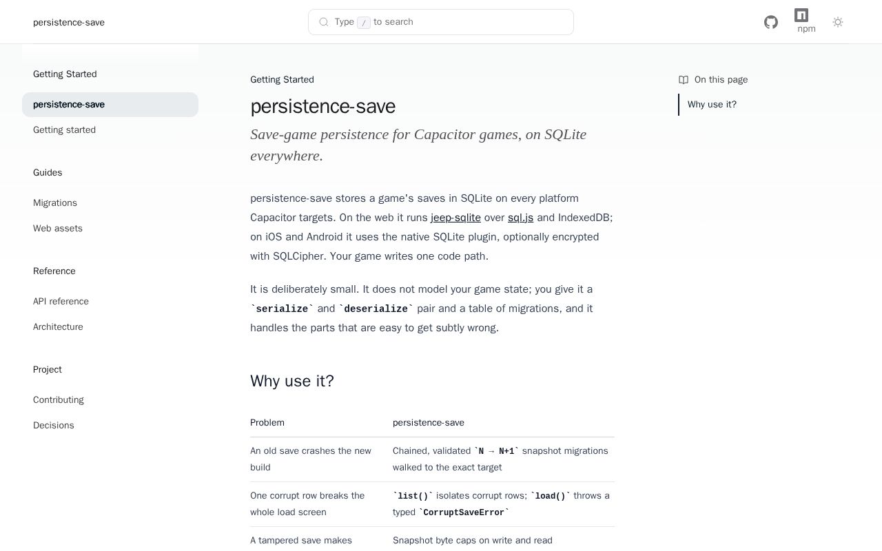 Preview of Persistence Save