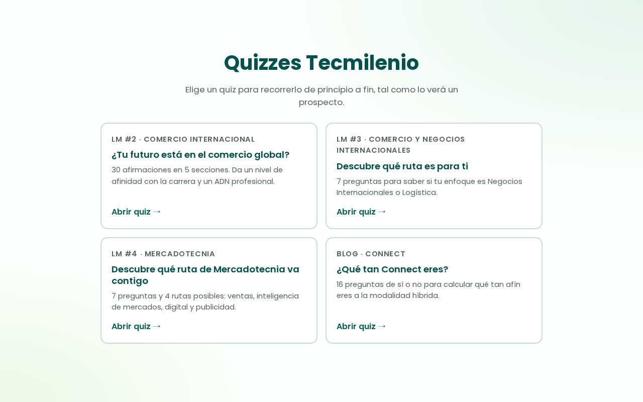 Preview of Tecmi Quizzes Previews