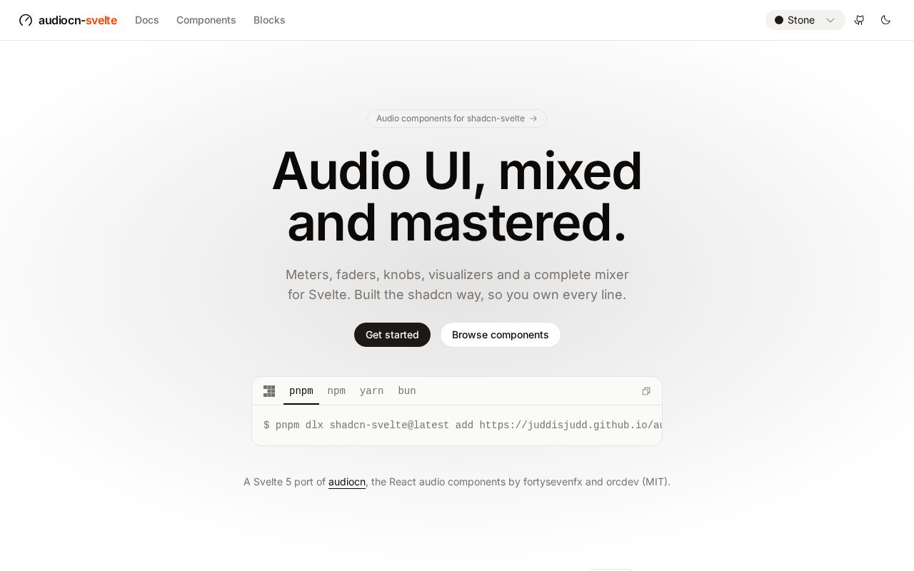 Preview of audiocn-svelte