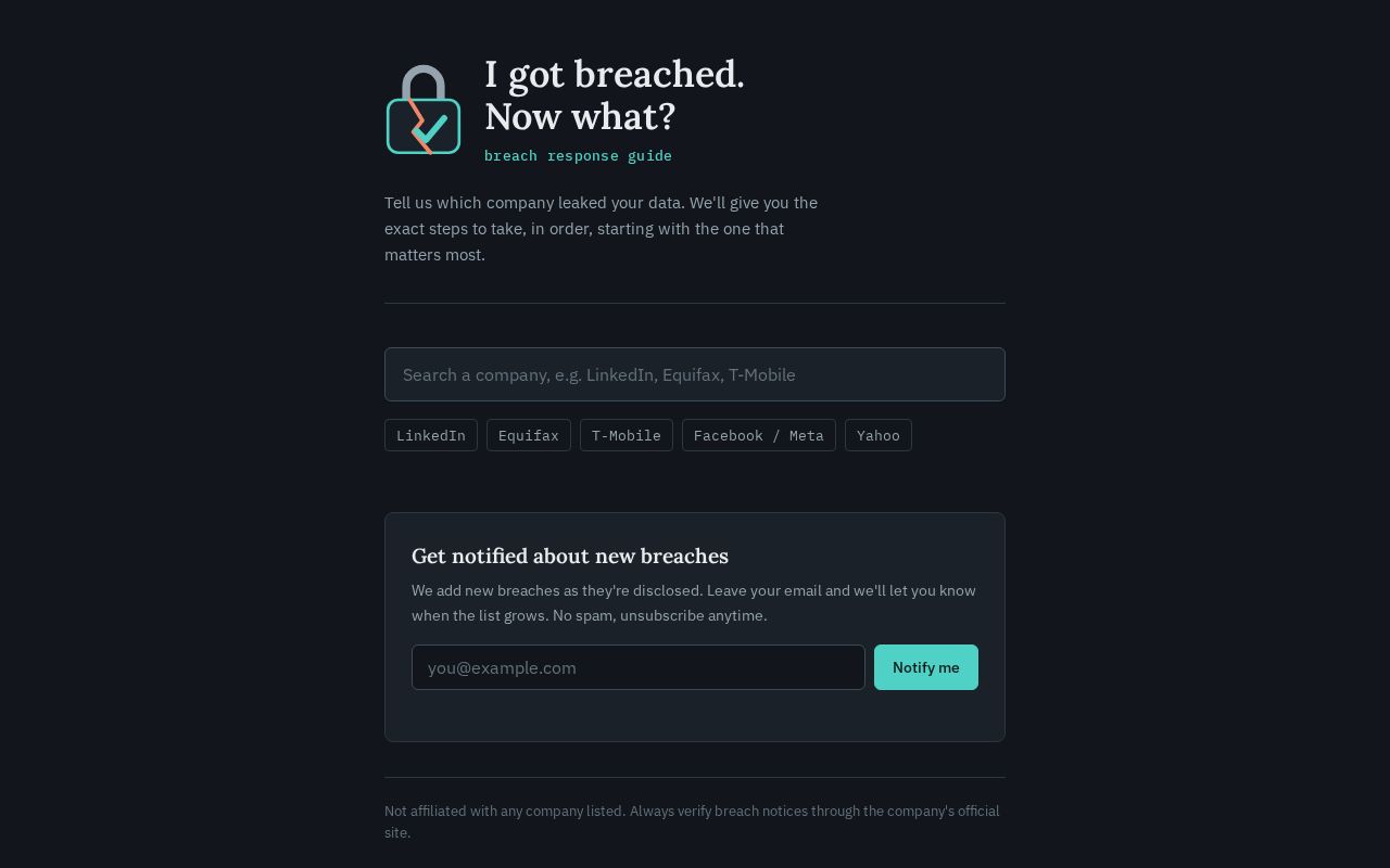 Preview of Breach Checklist