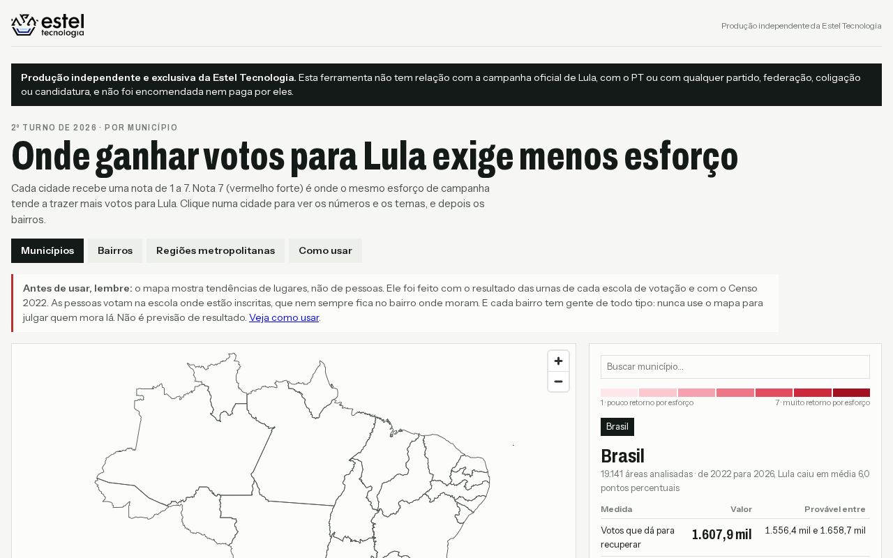 Preview of Analise De Esforco Por Bairros Lula 2026
