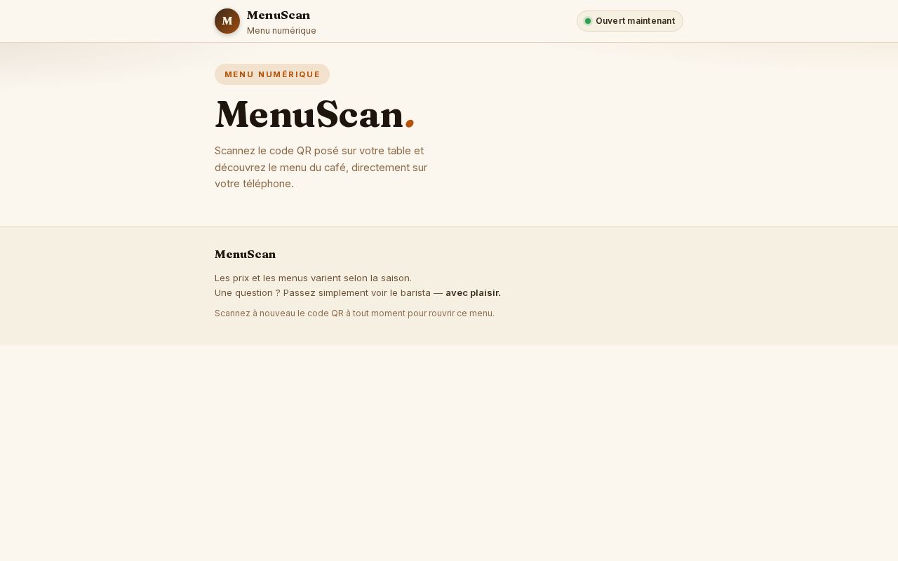 Preview of MenuScan