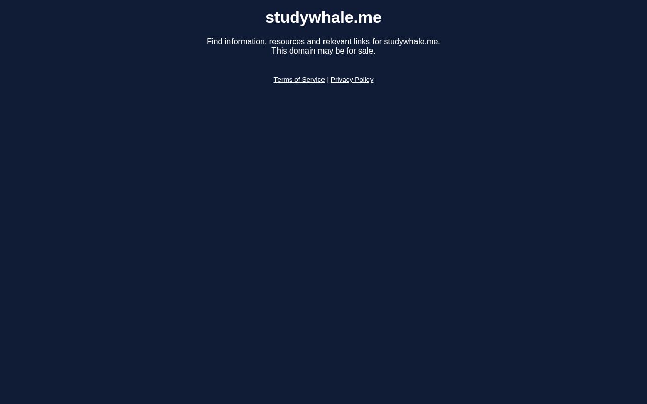 Preview of StudyWhale.me