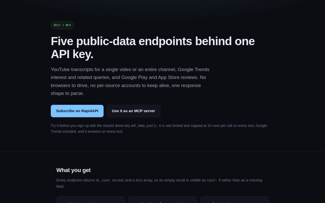 Preview of Web Data Toolkit Mcp