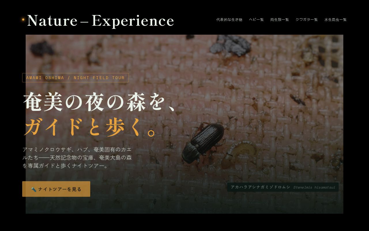 Preview of Nature Experience Amami Github Io