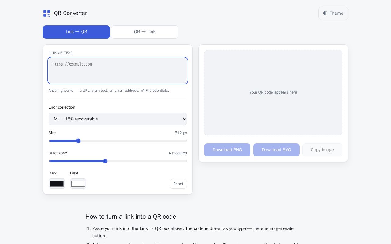 Preview of Qr Converter