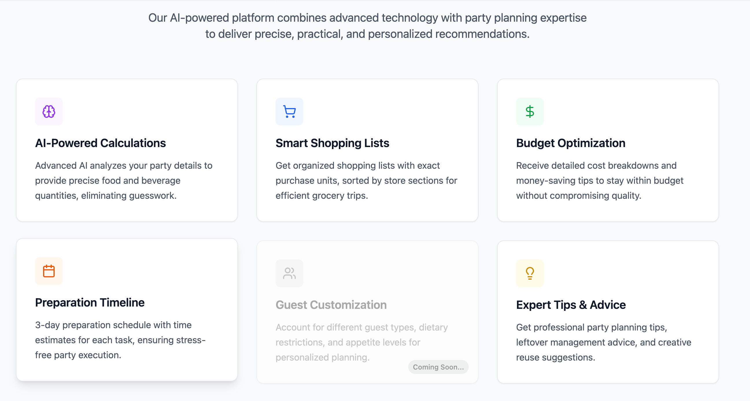 Preview of Party Portions