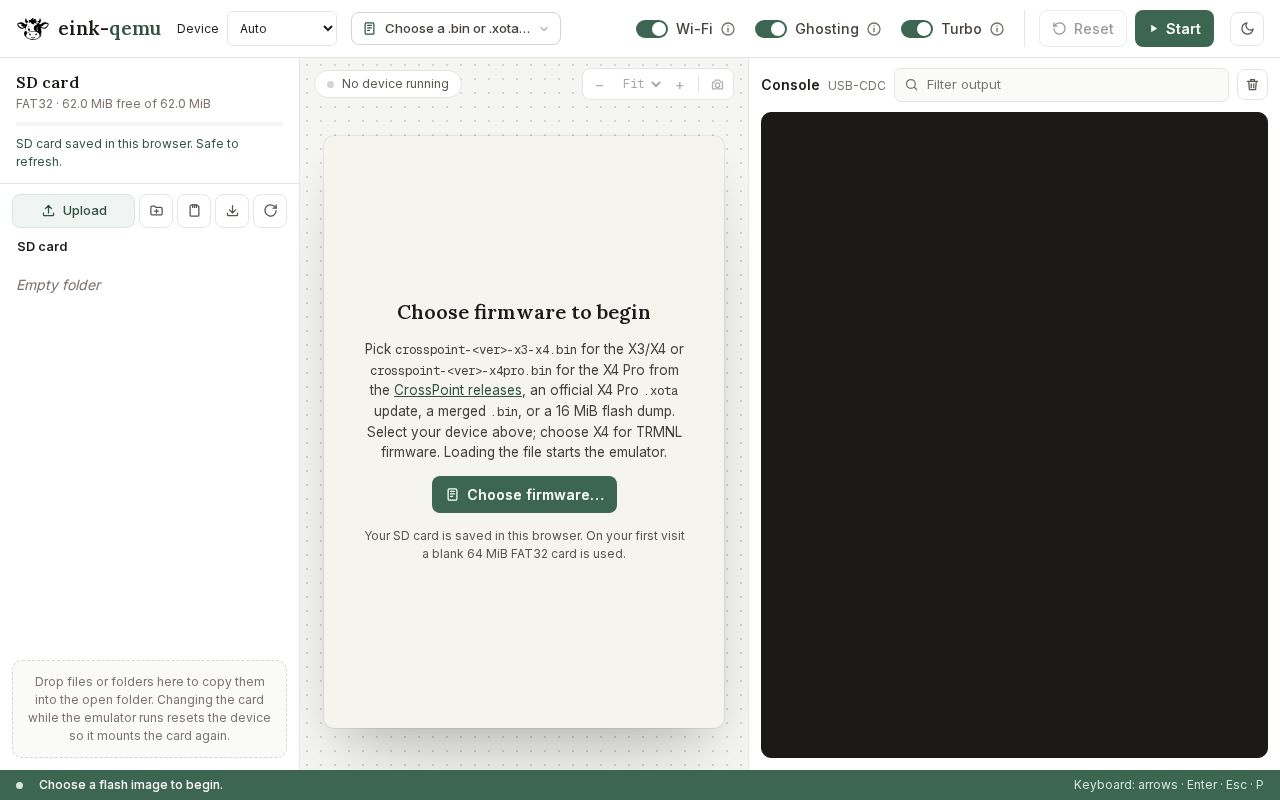 Preview of Eink Qemu