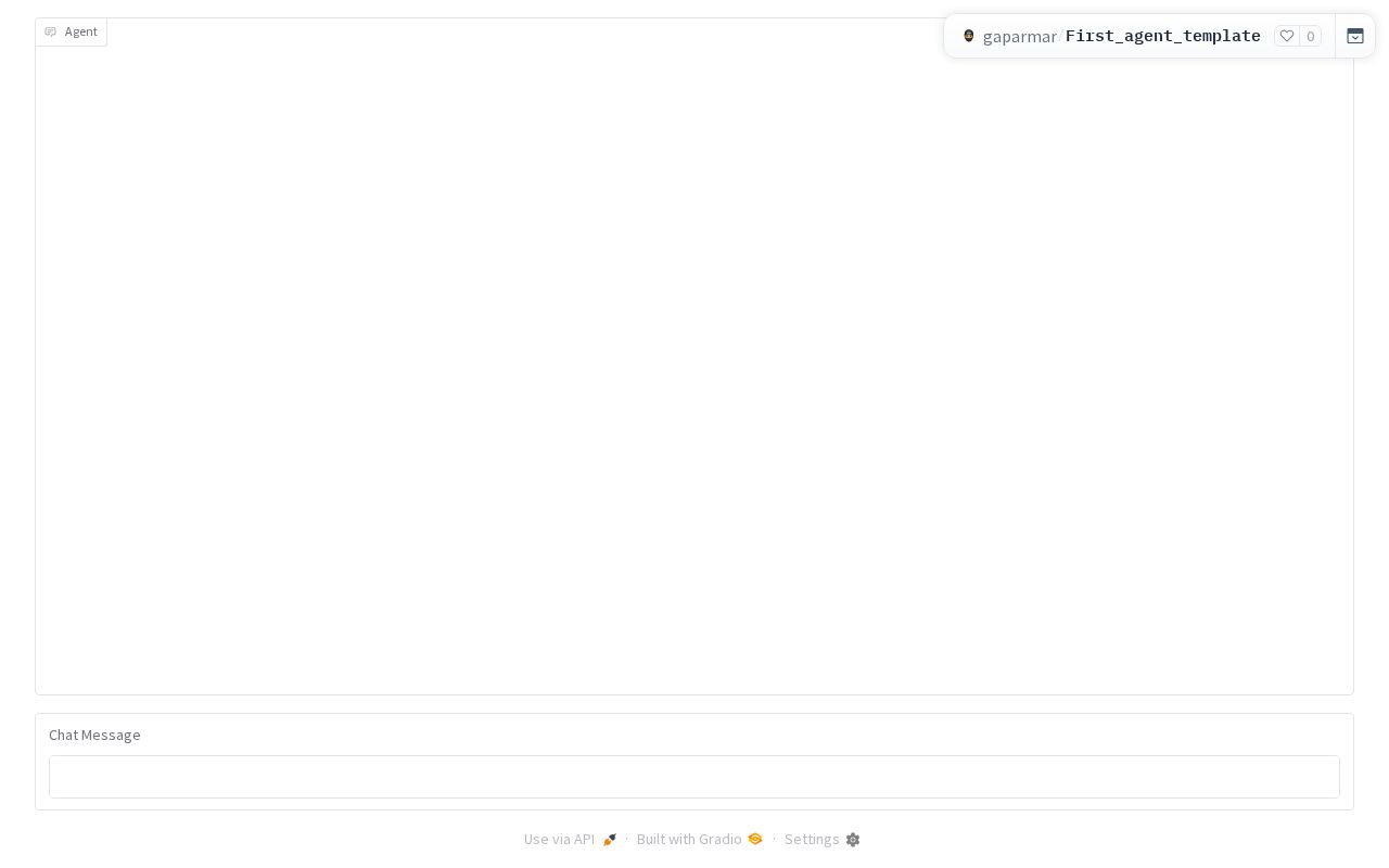 Preview of First Agent Template