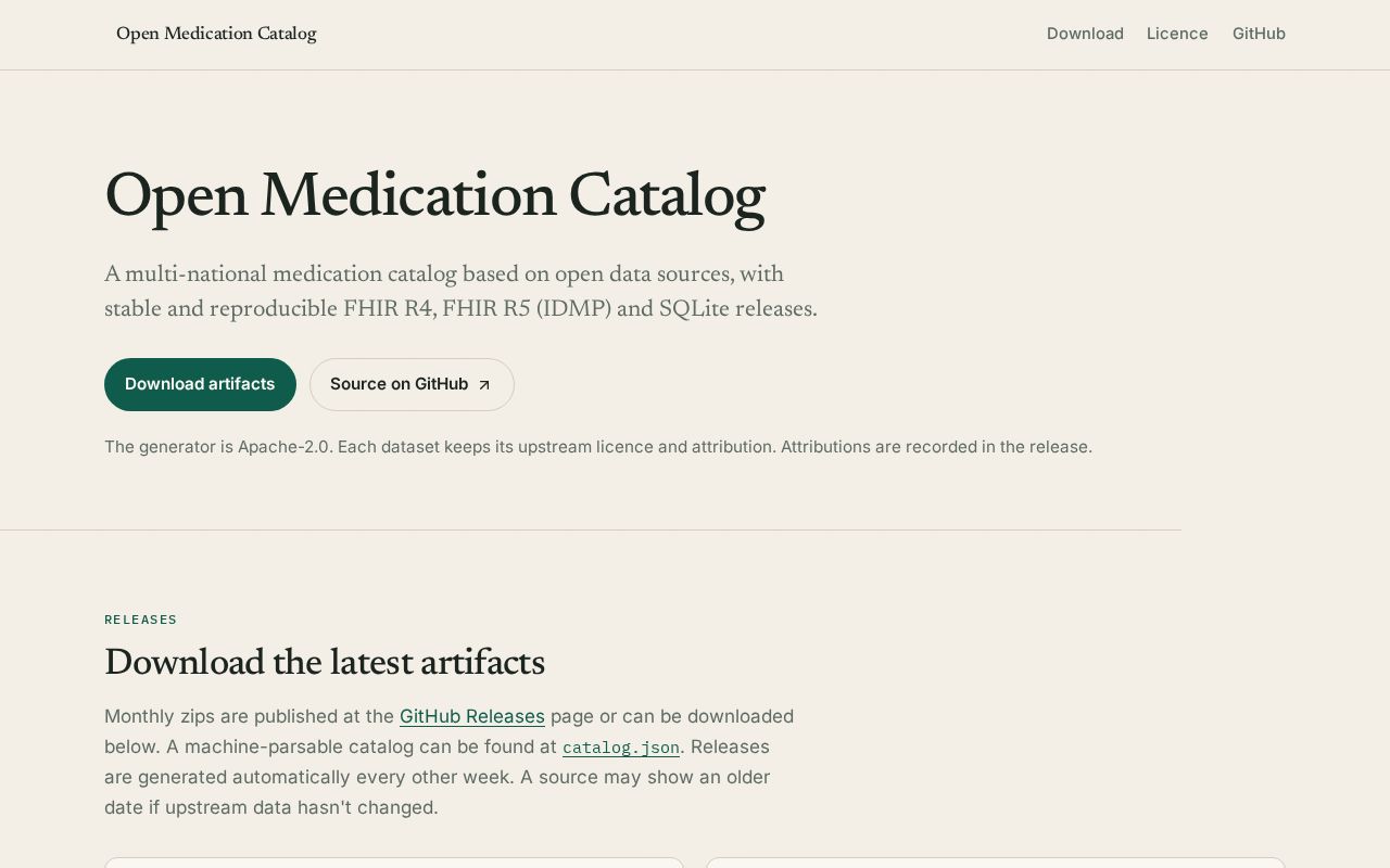 Preview of A multi-national medication catalog based on open data
