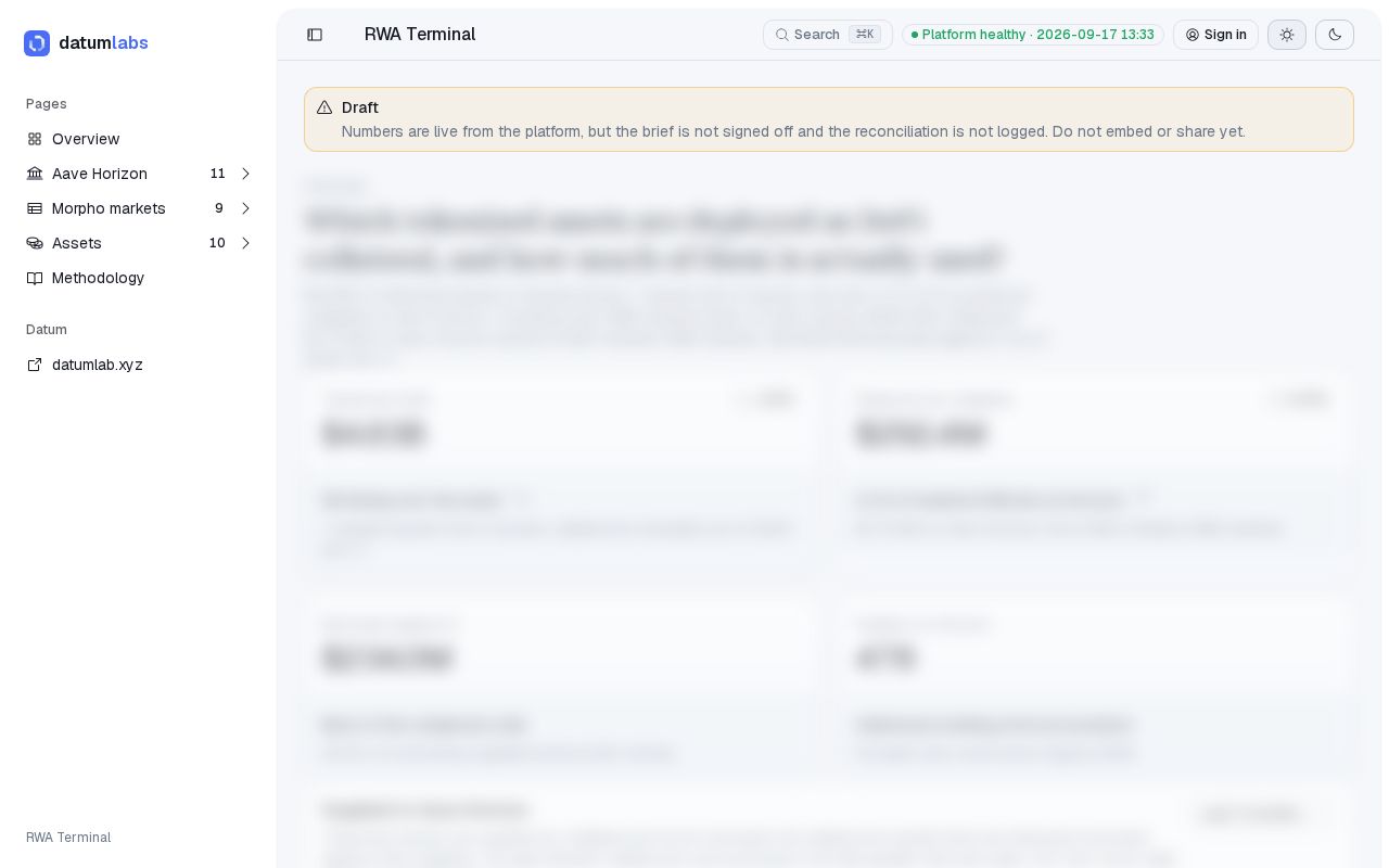Preview of Rwa Terminal Dashboard