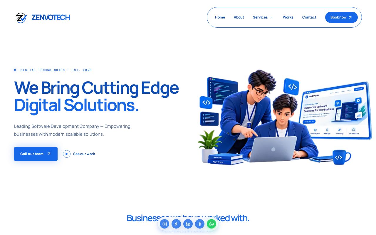 Preview of ZENVOTECH ZEN COMPANY WEBSITE