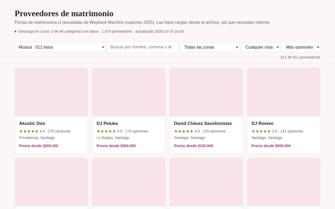 Preview of Proveedores de matrimonio