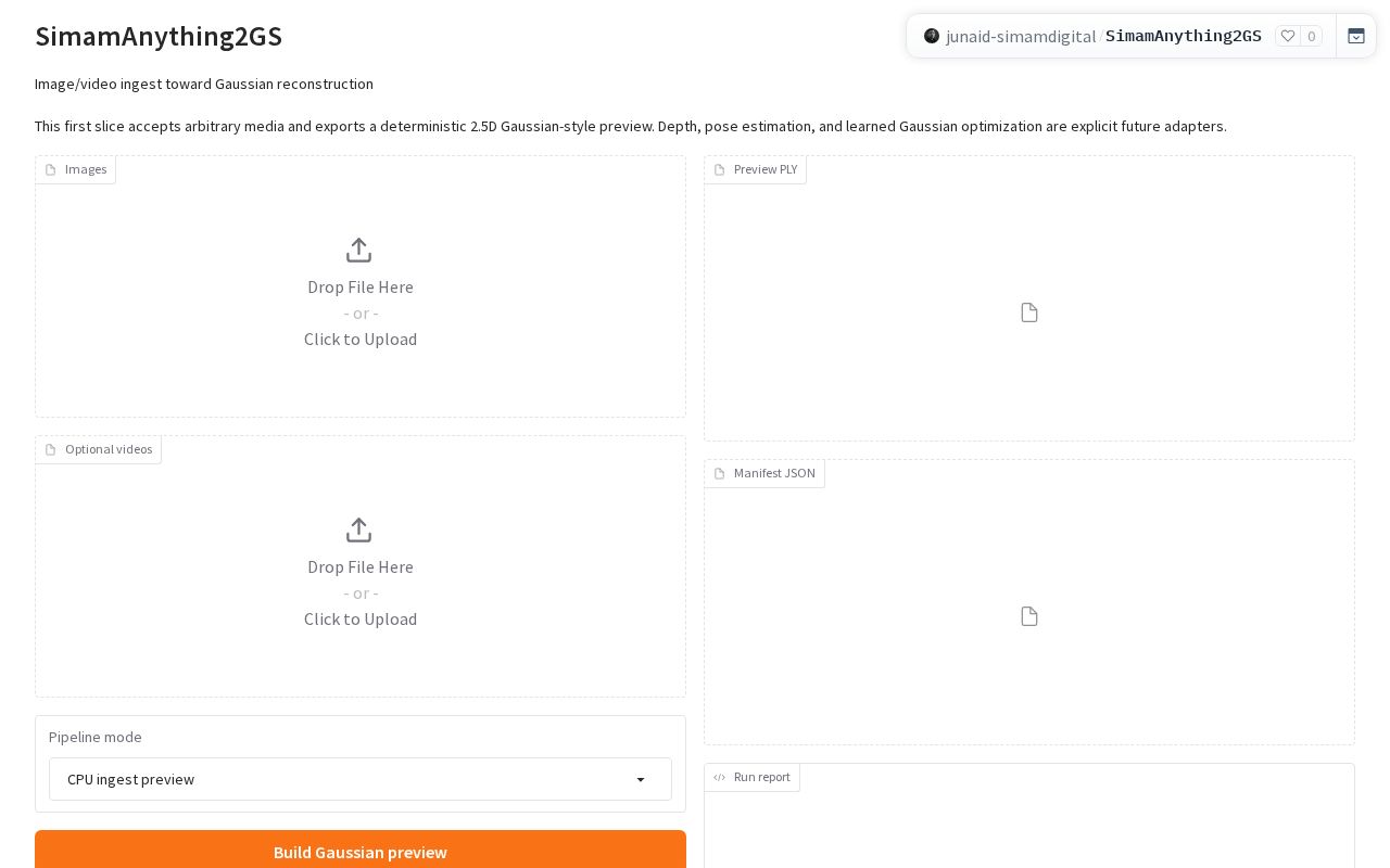 Preview of SimamAnything2GS