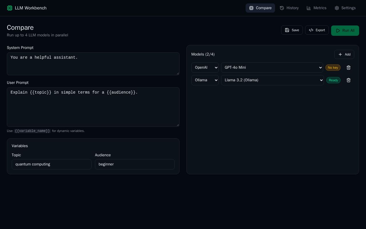Preview of Llm Workbench