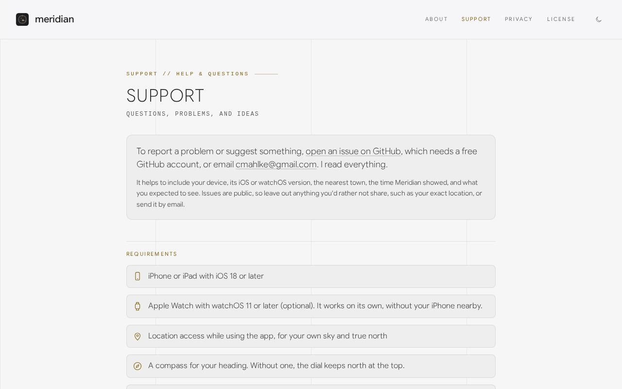 Preview of Meridian Support