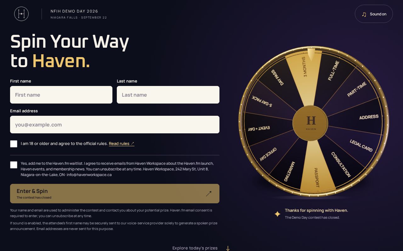 Preview of Haven Rewards