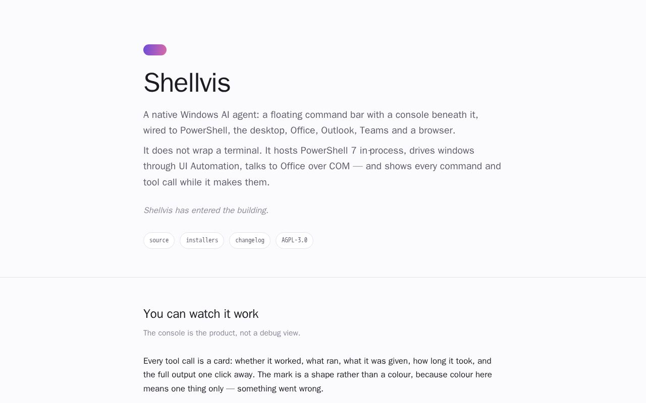 Preview of This is an AI agent for Windows; it can open programs and check the calendar