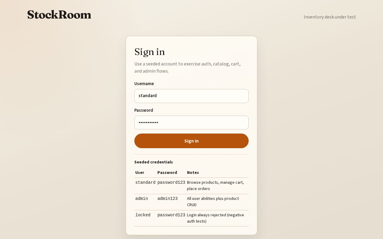 Preview of StockRoom