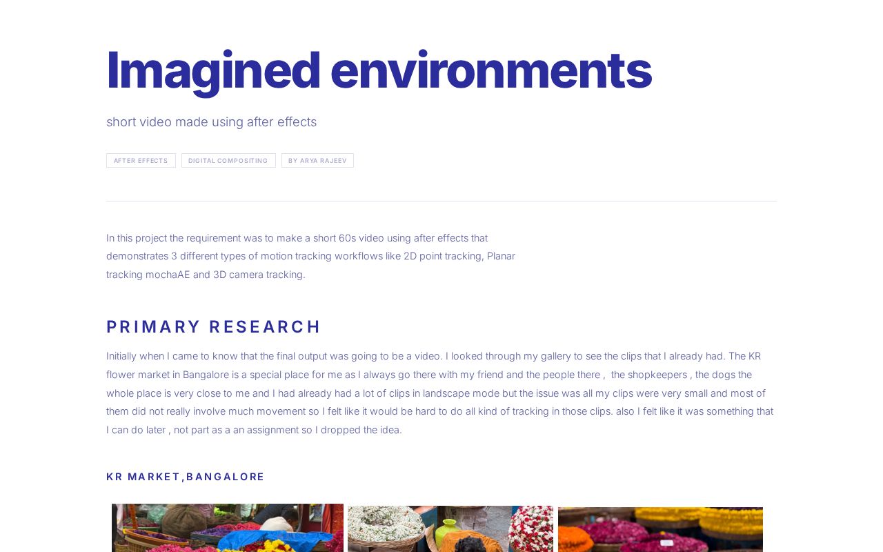 Preview of Imagined Environments