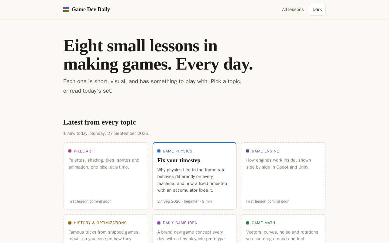 Preview of Gamedev Daily