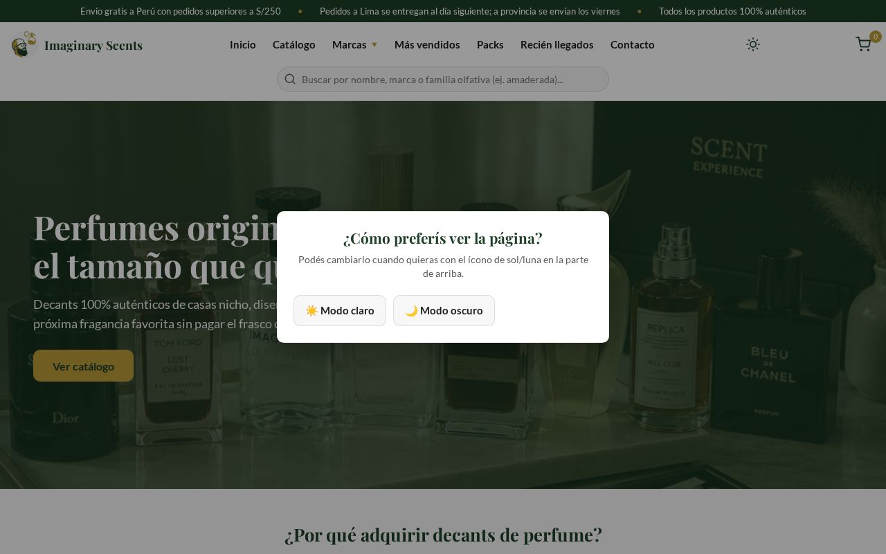 Preview of Imaginary Scents Web