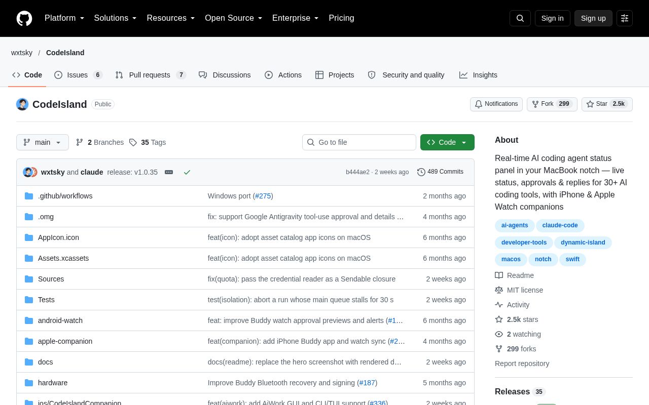 Preview of CodeIsland