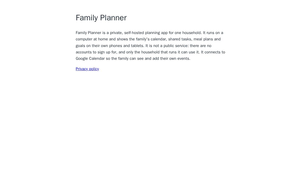 Preview of Family Planner