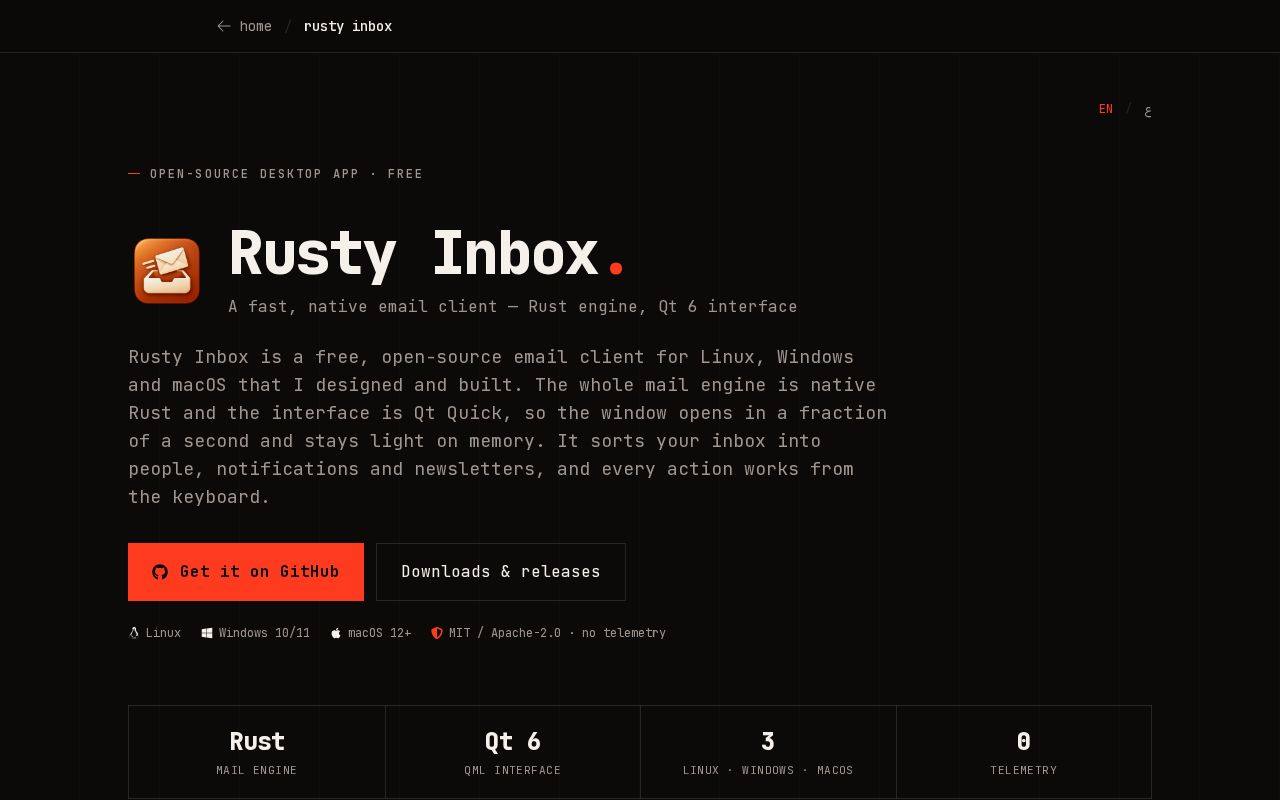 Preview of Rusty Inbox