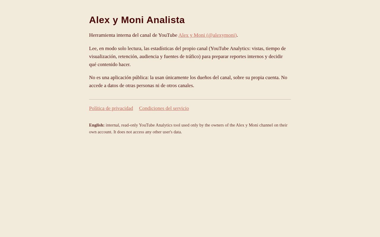 Preview of Alex y Moni Analista
