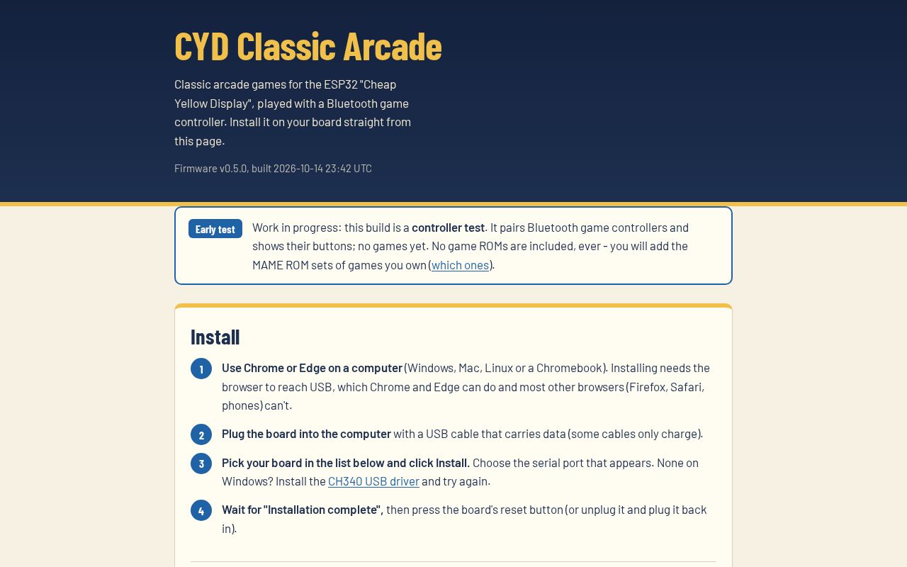Preview of CYD Classic Arcade