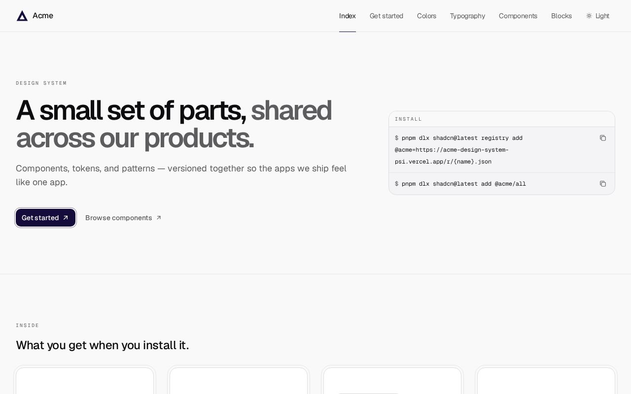 Preview of Acme Design System