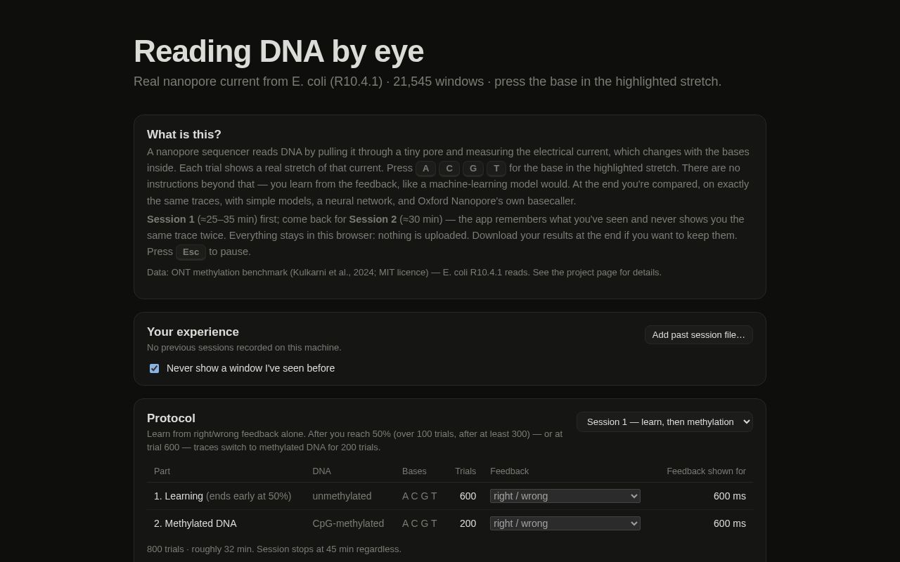 Preview of Reading DNA by Eye