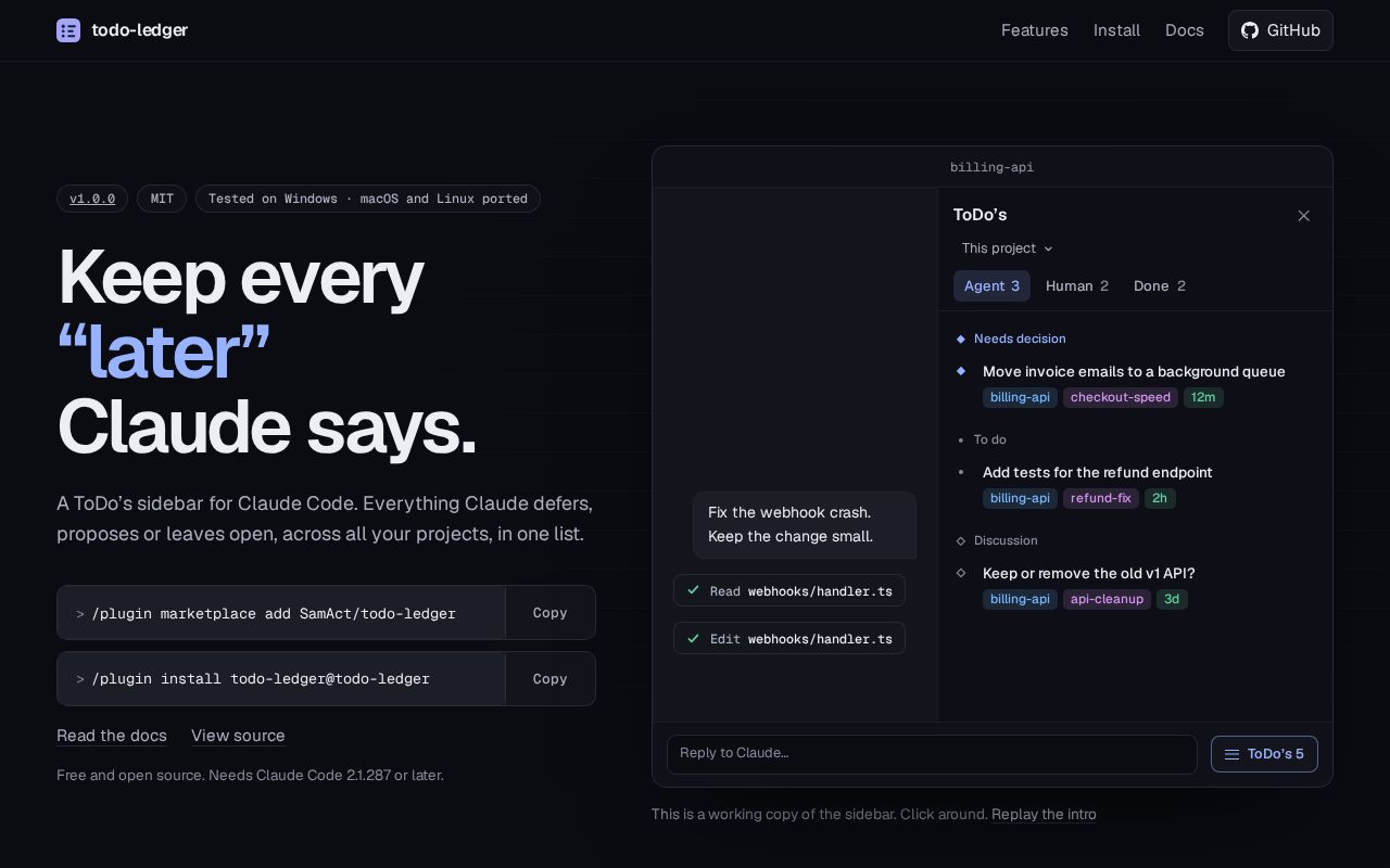 Preview of Todo Ledger