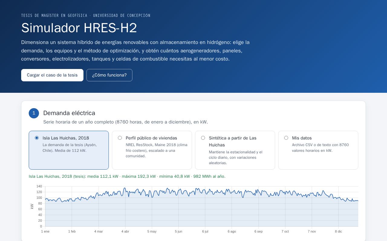 Preview of Simulador HRES H2