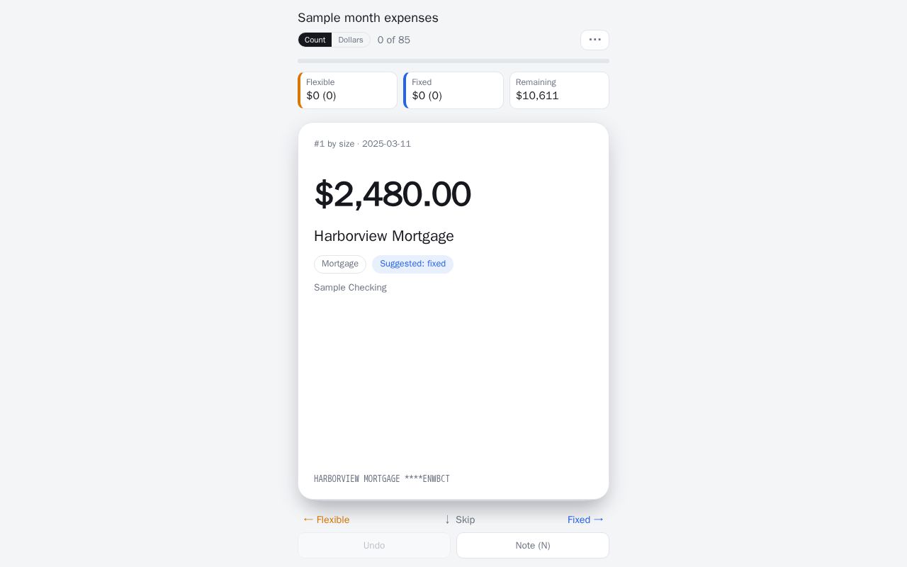 Preview of Swipe Expenses