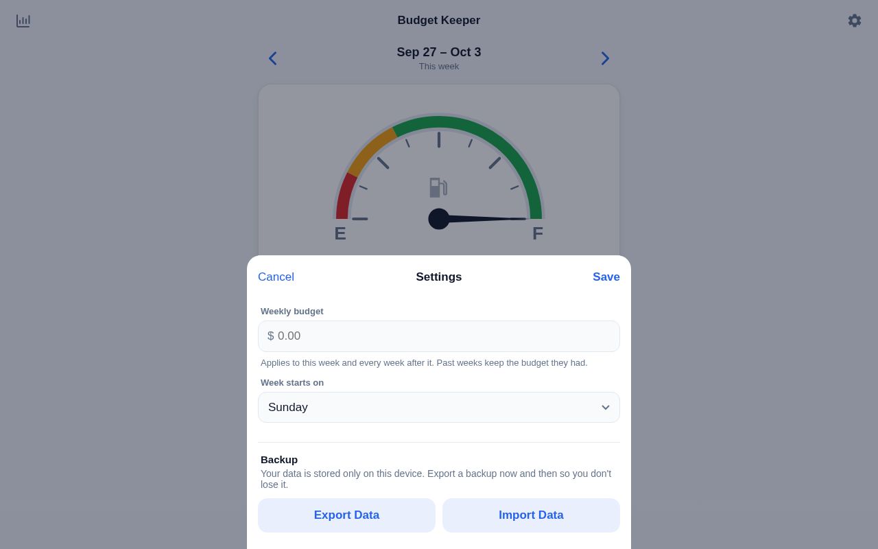 Preview of BudgetKeeper