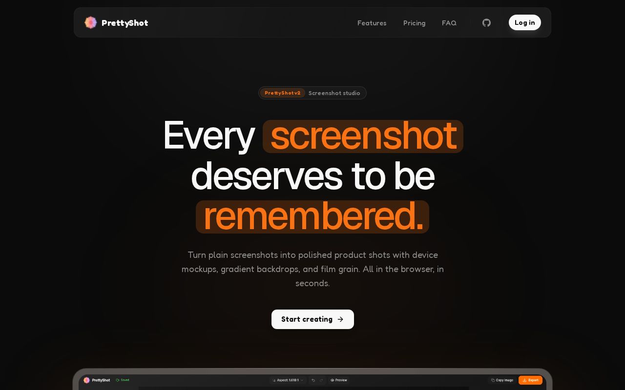Preview of PrettyShot